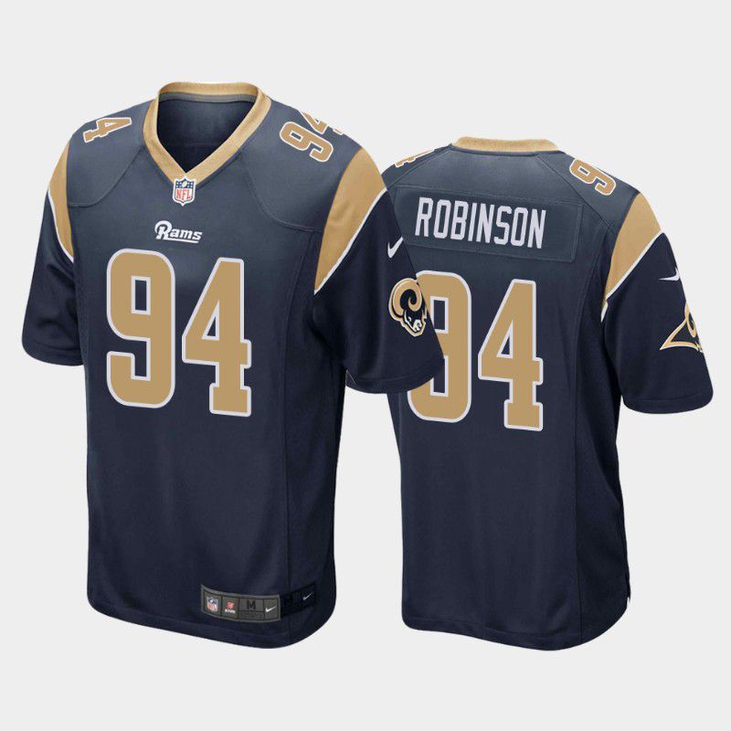 Men Los Angeles Rams 94 AShawn Robinson Nike Navy Blue Game NFL Jersey